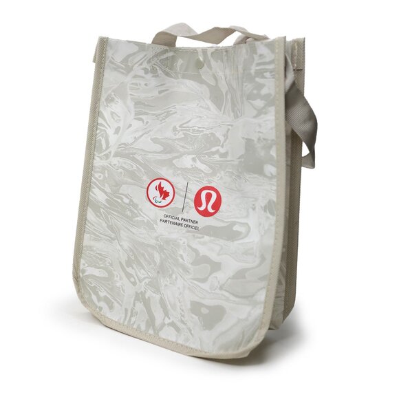 Lululemon Limited Edition Olympic Winter Marble Reusable Small Shopping Tote Bag - Picture 1 of 9